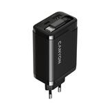 CANYON OnCharge 65RC Build-In Cable USB-C 65W 1xPD 1xQC EU Black nabíječka