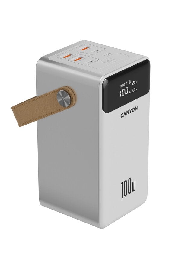 CANYON Power Bank PB-610, 60000 mAh PD 100W, biela