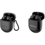 CANYON TWS6B Bluetooth bezdrátová sluchátka s mikrofonem, černá