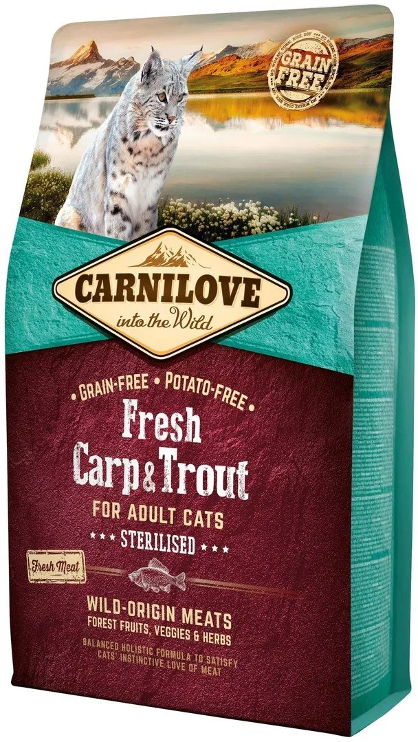 Carnilove Cat Fresh Carp & Trout - Sterilizované 2kg granule pre mačky