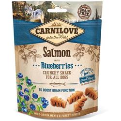 Carnilove Dog Crunchy Snack Losos s čučoriedkami s čerstvým mäsom 200g pochúťky pre psov