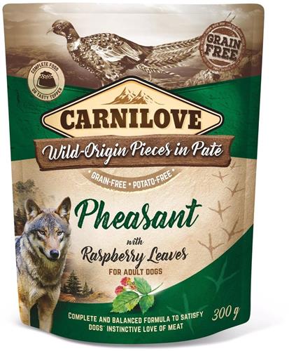 Carnilove Dog Pouch Paté Pheasant with Raspberry Leaves 300g kapsičky pro psy