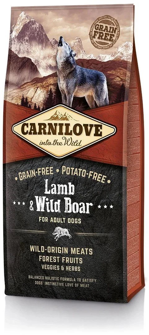 Carnilove Lamb & Wild Boar for Adult 4kg granule pre psy