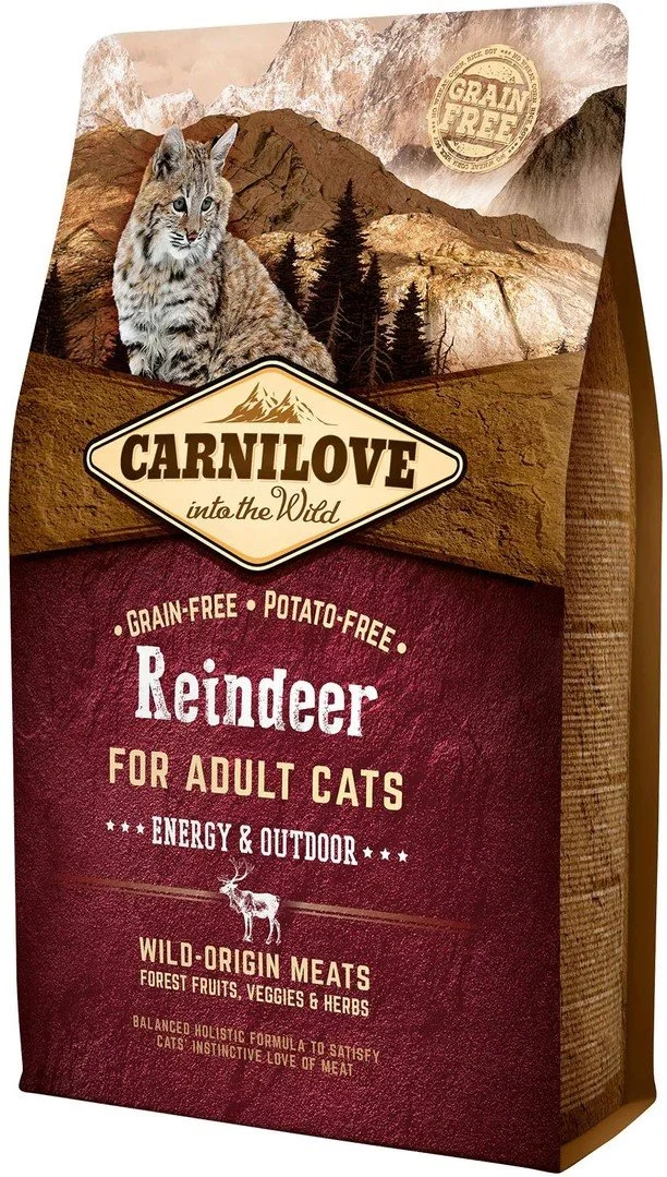 Carnilove Reindeer pre dospelé mačky - Energy & Outdoor 2kg granúl pre mačky