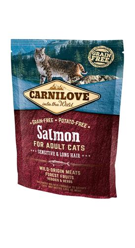 Carnilove Salmon for Adult Cats – Sensitive & Long Hair 400g granule pro kočky