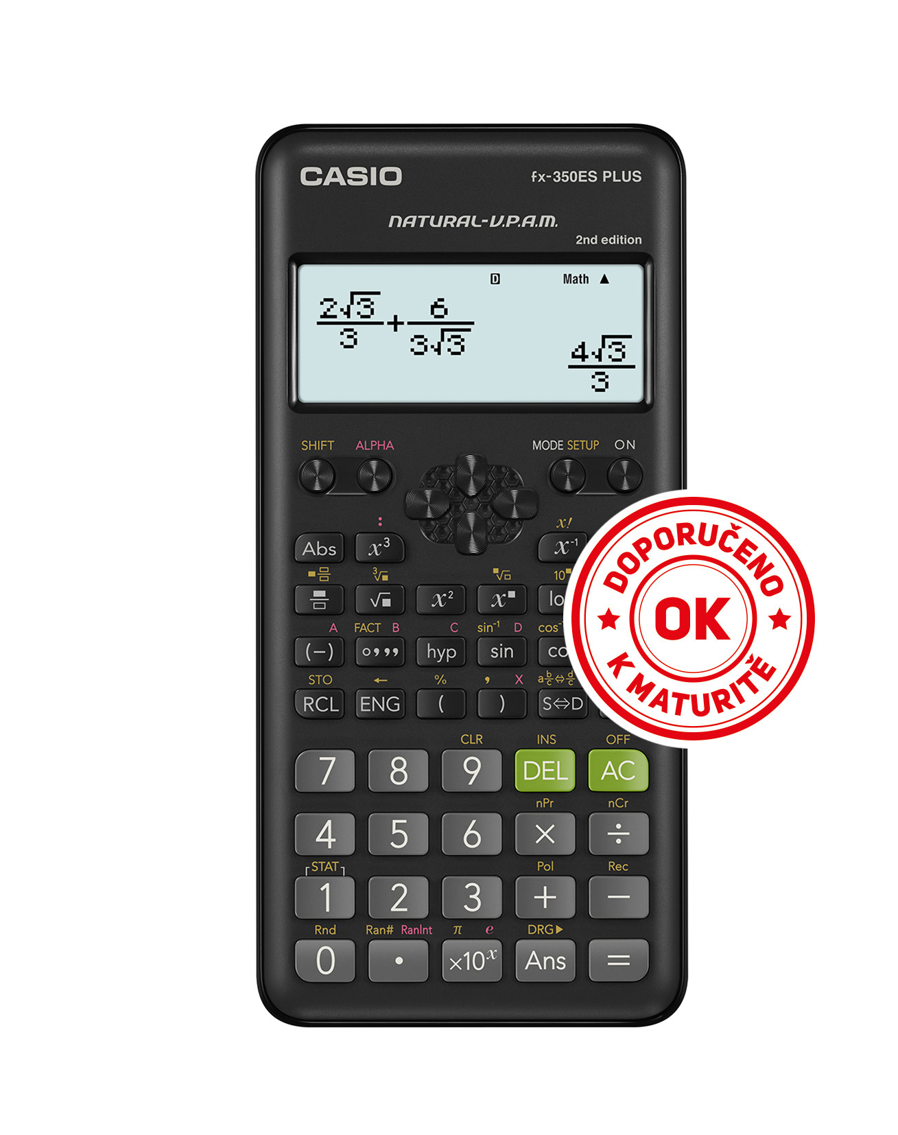 Casio FX 350 ES Plus 2E Školní vědecká kalkulačka