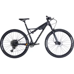 Celoodpružený bicykel SILVERBACK CF - SRAM NX 12s, veľkosť M - Matt Black / Golden