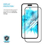 Celoplošné tvrdené sklo FIXED s aplikátorom pre Apple iPhone 17 Pro, 2 ks, čierne