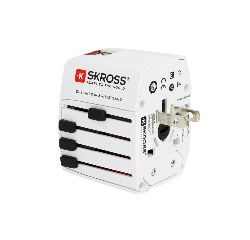 Cestovný adaptér SKROSS MUV USB, USB A+C, univerzálny pre 150 krajín
