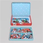 Chronicle Books Puzzle LEGO® Vianočné puzzle – vláčik, 4 × 100 dielov