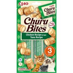 Churu Cat Bites Chicken wraps&Tuna Purée 3x10g