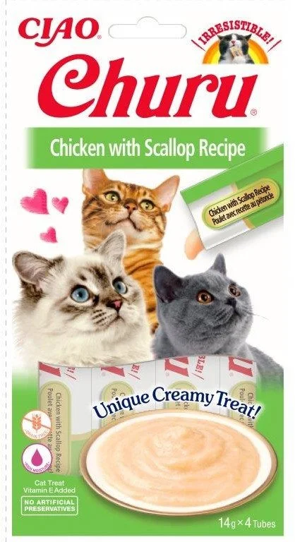 Churu Cat Chicken with Scallop 4x14g