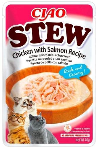 Churu Cat CIAO Stew Chicken with Salmon Recipe 40g