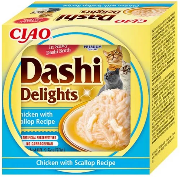 Churu Cat Dashi Delights kuracie mäso s mušľami 70g