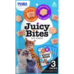 Churu Cat Juicy Bites príchuť hrebenatky a kraba 3x11,3g