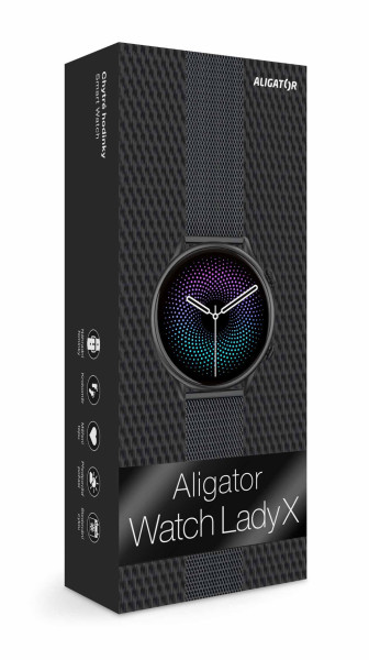 Chytré hodinky ALIGATOR Watch Lady X, černé