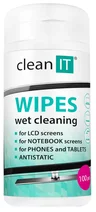 Clean IT navlhčené čistiace obrúsky na obrazovky 100ks