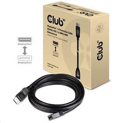 Club3D Kabel prodlužovací DisplayPort 1.4 8K 60Hz DSC 1.2 HBR3 HDR Bidirectional (M/F), 3m