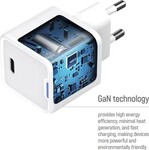 ColorWay 1x USB-C/ sieťová nabíjačka/ GaN/ PD/ PPS/ 30W, biela