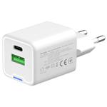 ColorWay 1x USB-C/ sieťová nabíjačka/ GaN/ PD/ PPS/ QC/ 30W/ 100cm kábel v balení/ biela