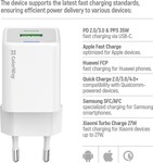 ColorWay 1x USB-C/ sieťová nabíjačka/ GaN/ PD/ PPS/ QC/ 35W, biela