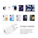 ColorWay 1x USB-C/ sieťová nabíjačka/ GaN/ PD/ PPS/ QC/ 35W/ biela