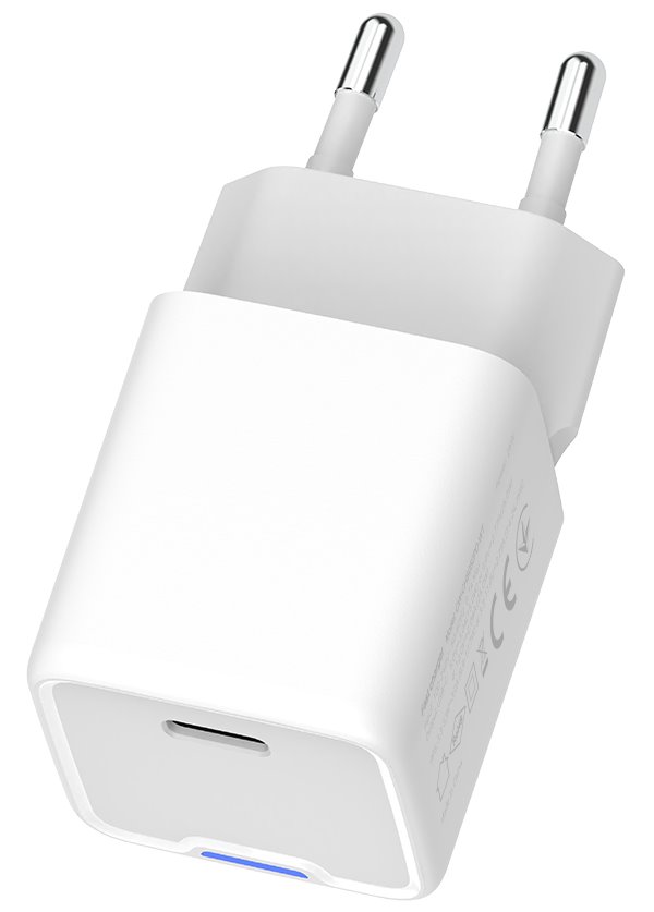 ColorWay 1x USB-C/ síťová nabíječka/ GaN/ PD/ PPS/ 25W, Bílá