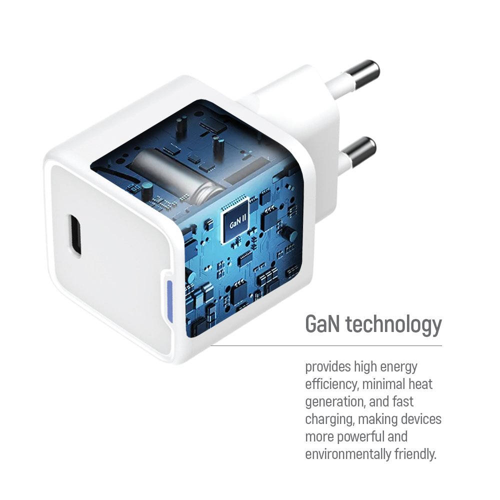 ColorWay 1x USB-C/ síťová nabíječka/ GaN/ PD/ PPS/ 30W, Bílá