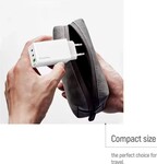 ColorWay 2x USB-C, 1x USB-A/ sieťová nabíjačka/ GaN/ PD/ PPS/ 65W, biela