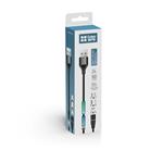 ColorWay 3v1 USB - Lightning, microUSB a USB-C kábel 1 m, QC, magnetický