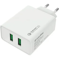ColorWay AC nabíjačka 2x USB-A 36W QC3.0, biela CW-CHS017Q-WT