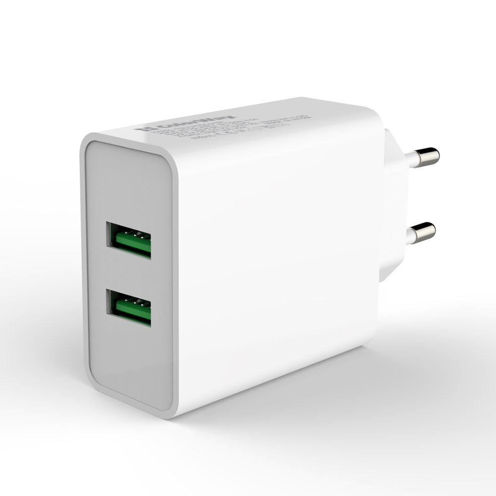 ColorWay AC nabíječka 2x USB-A 36W QC3.0, bílá