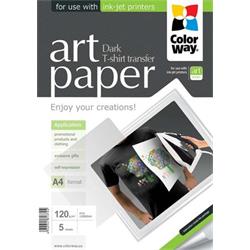 ColorWay ART nažehľovacie papier tmavý 120g/m2, A4 5ks PTD120005A4
