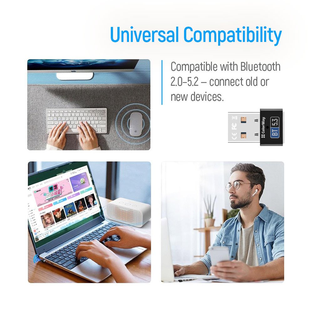 ColorWay Bluetooth BT 5.3 Adaptér/ USB-A