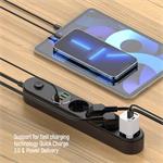 ColorWay CW-CHE44PDB 4x Schuko, 3x USB-A, USB-C, 45W, 2m