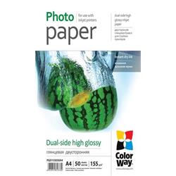 ColorWay fotopapír oboustranný, high glossy 155g/m2, A4/ 50 kusů