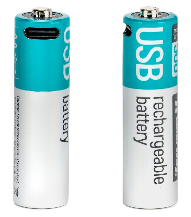 ColorWay nabíjecí baterie AA 2200mAh/ USB-C/ 1.5V/ 6ks v balení