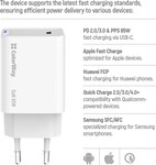 ColorWay nabíječka 1x USB-C / GaN/ PD/ PPS/ 65W/ Bílá
