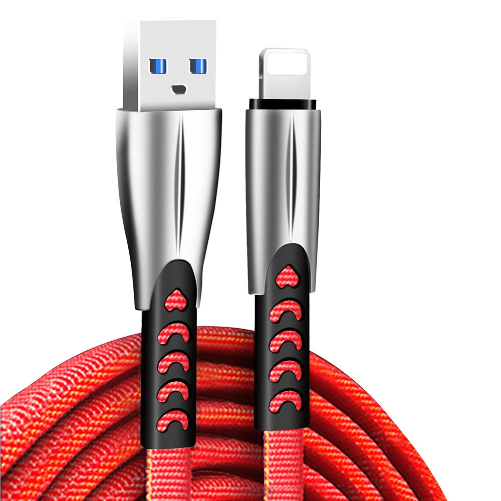 ColorWay USB 2.0 - Lightning kábel 1m 2.4A, červená CW-CBUL010-RD