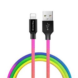 ColorWay USB 2.0 - Lightning kabel 1m 2.4A, vícebarevný