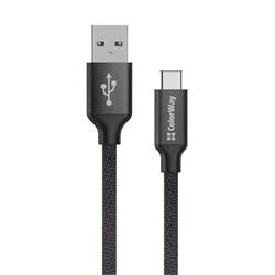 ColorWay USB-C kabel 2m 2.4A, černá