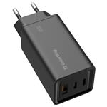 ColorWay USB nabíječka 1x USB-A, 2x USB-C/ 65W GaN3 Pro, černá