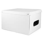 Compactor Skládací úložná krabice s víkem SMART 5, 50 x 42 x 28 cm, bílá