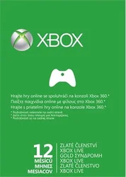 CON XBOX LIVE Gold Card - zlaté členství 12 měsíců