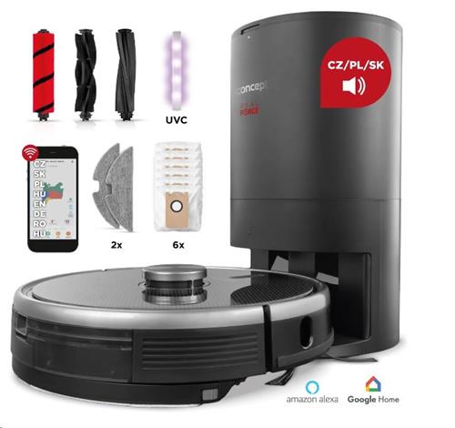 Concept VR3520 Robotický vysávač s mopom 3v1 REAL FORCE Laser COMPLETE CLEAN CARE UVC