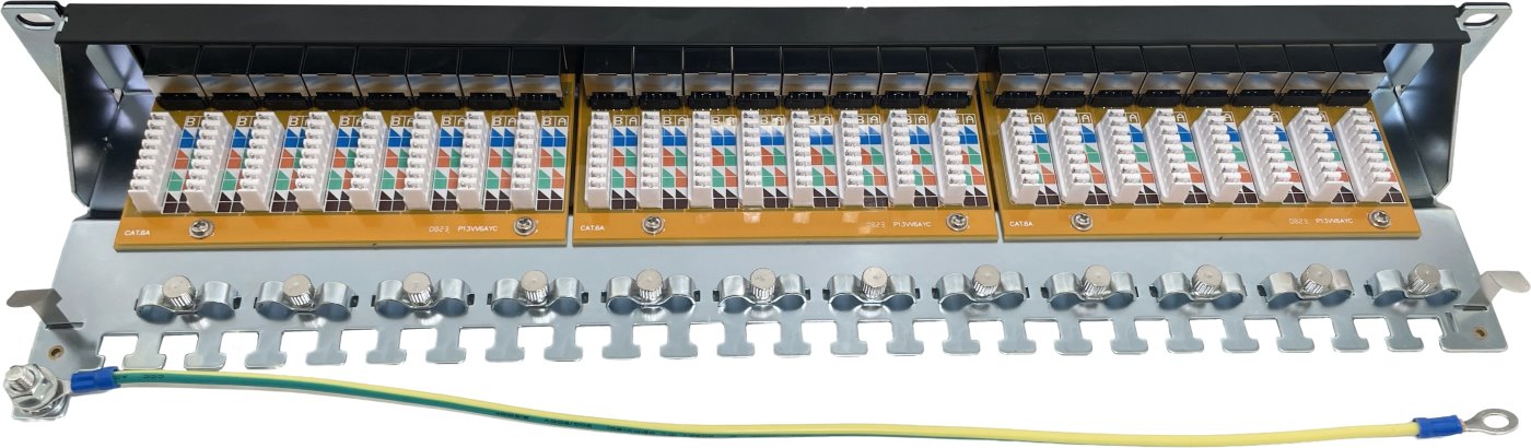 Conexpro 19" patch panel STP, CAT6A, 24 portů, 1U