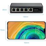 Conexpro GNT-69P51G6, PoE prepínač, 5x LAN, 4x PoE