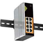 Conexpro GNT-IG1008GP-DC, Průmyslový PoE switch na DIN lištu, 8x LAN, 8x PoE