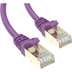 Conexpro slim patch kabel STP, CAT6A, 0.25m, fialový