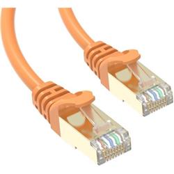 Conexpro slim patch kabel STP, CAT6A, 0.5m, oranžový